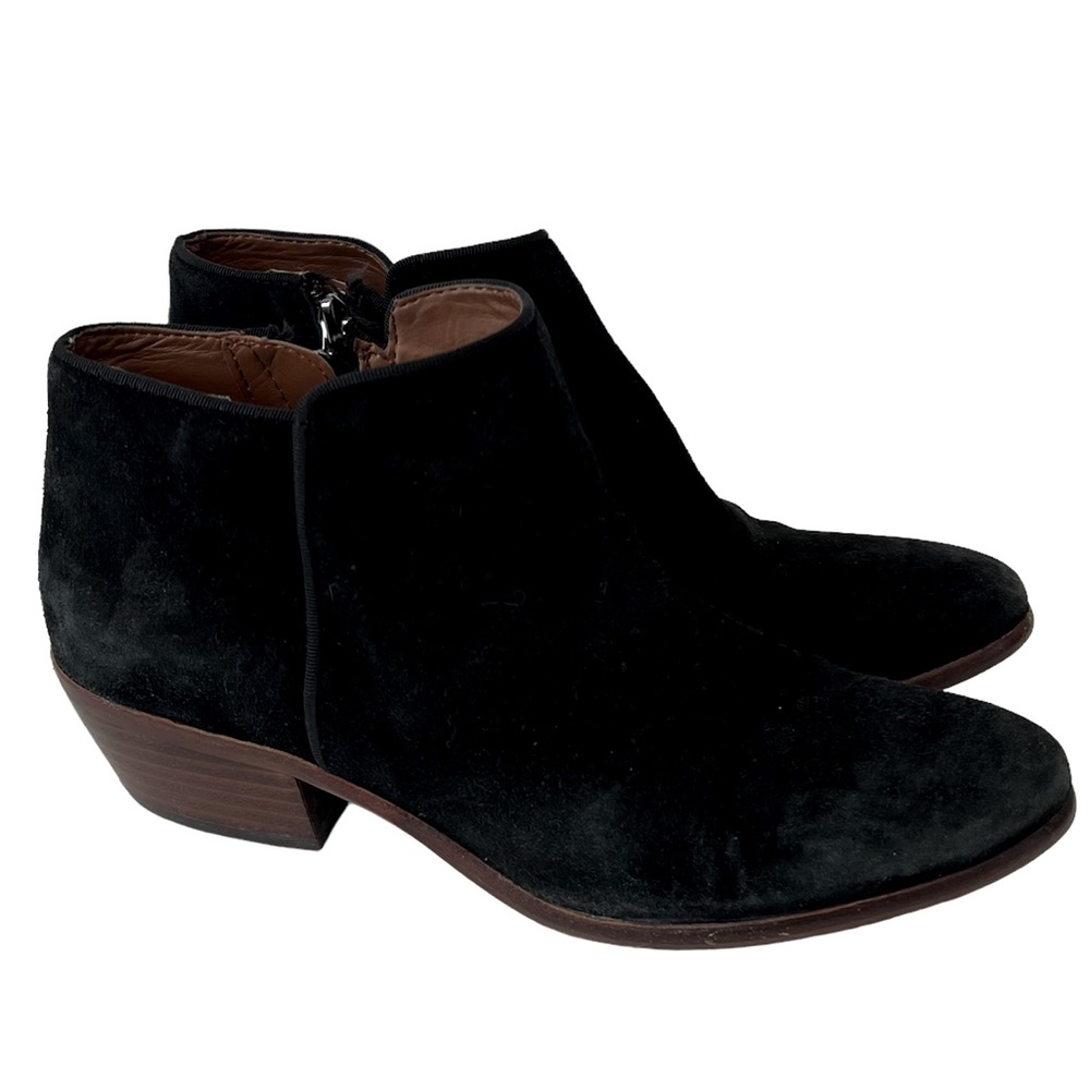 Sam Edelman "Petty" Black Suede Leather Ankle Boot in Size 7
